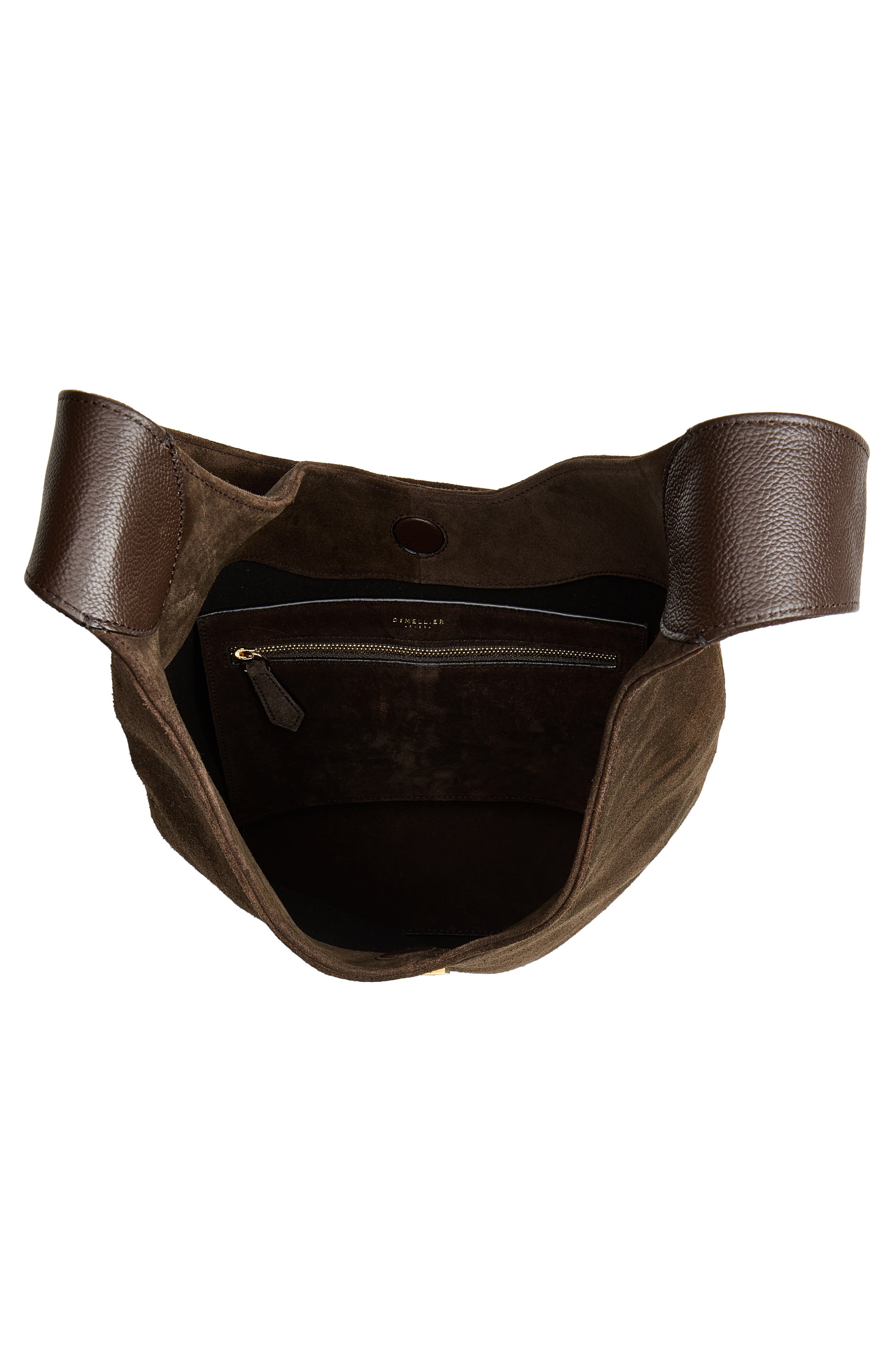 The Siena Suede Crossbody Bag, Alternate, color, DARK CHOCOLATE