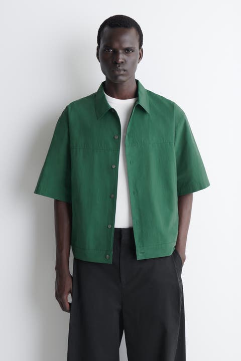 Boxy Cotton-poplin Utility Shirt