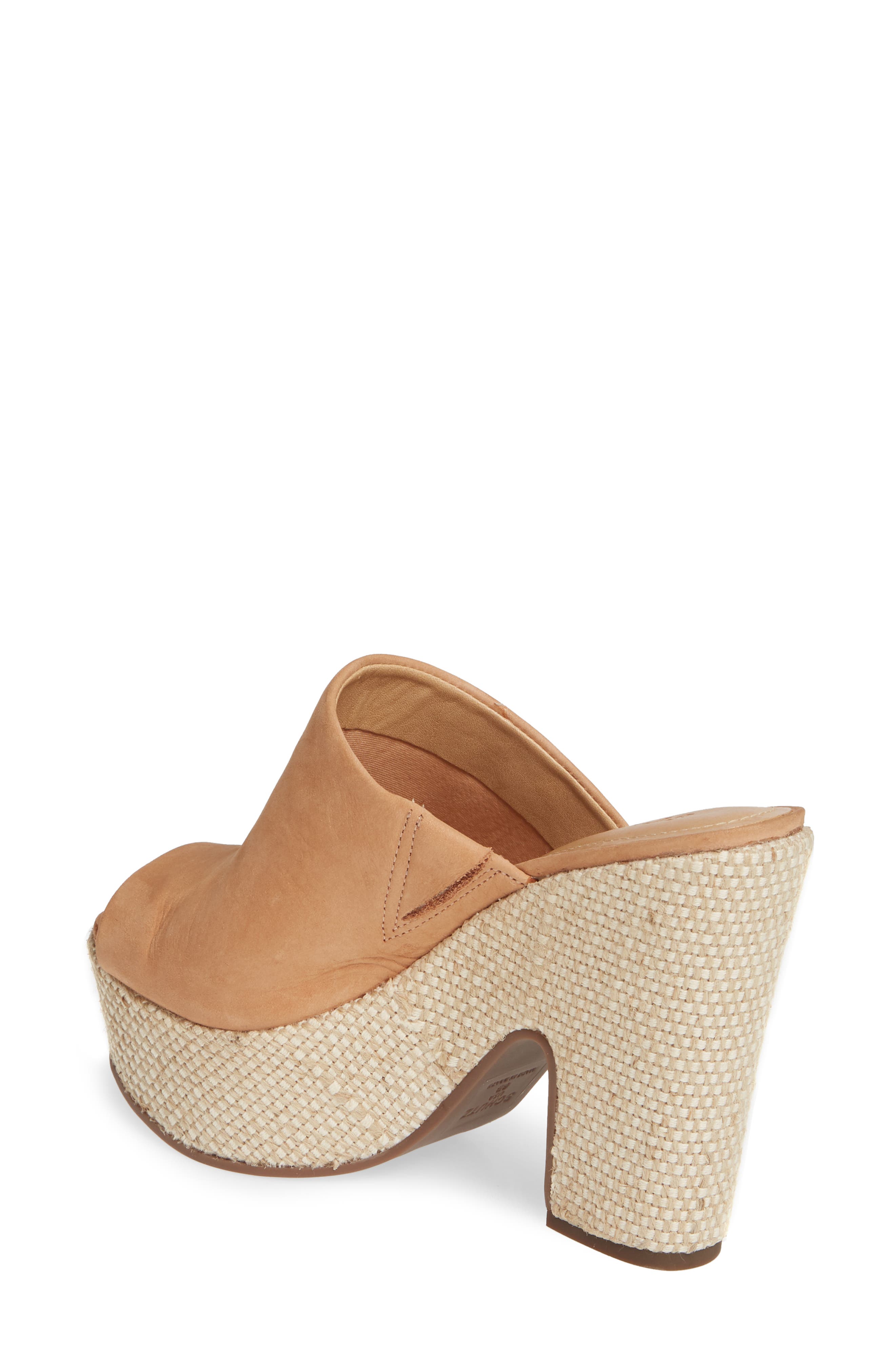 Dandara Platform Slide Sandal, Alternate, color, HONEY BEIGE NUBUCK LEATHER