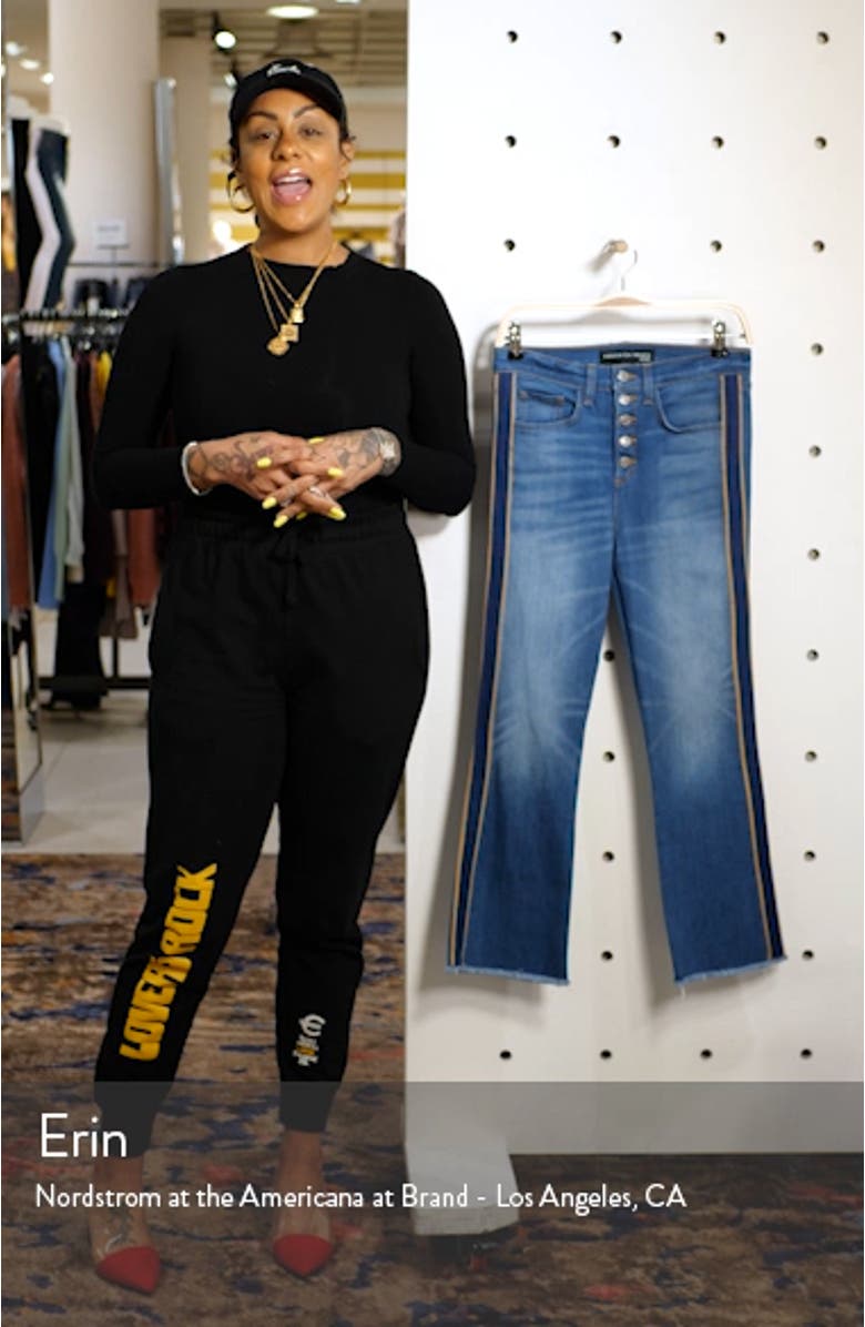 Carolyn Tuxedo Stripe Baby Boot Crop Jeans, sales video thumbnail