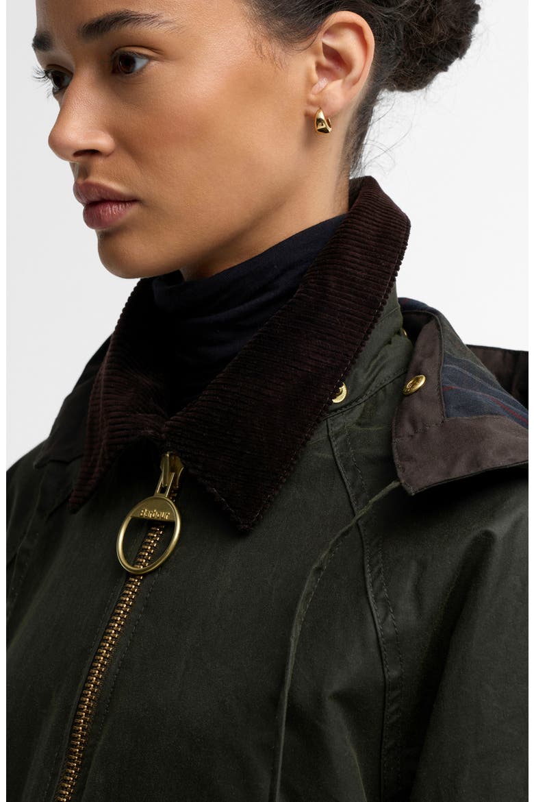 Carville Waxed Cotton Jacket, Alternate, color, FERN/ SHADOW CLASSIC