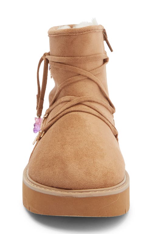 Steve Madden Kids' Jicy Faux Shearling Lined Boot In Brown