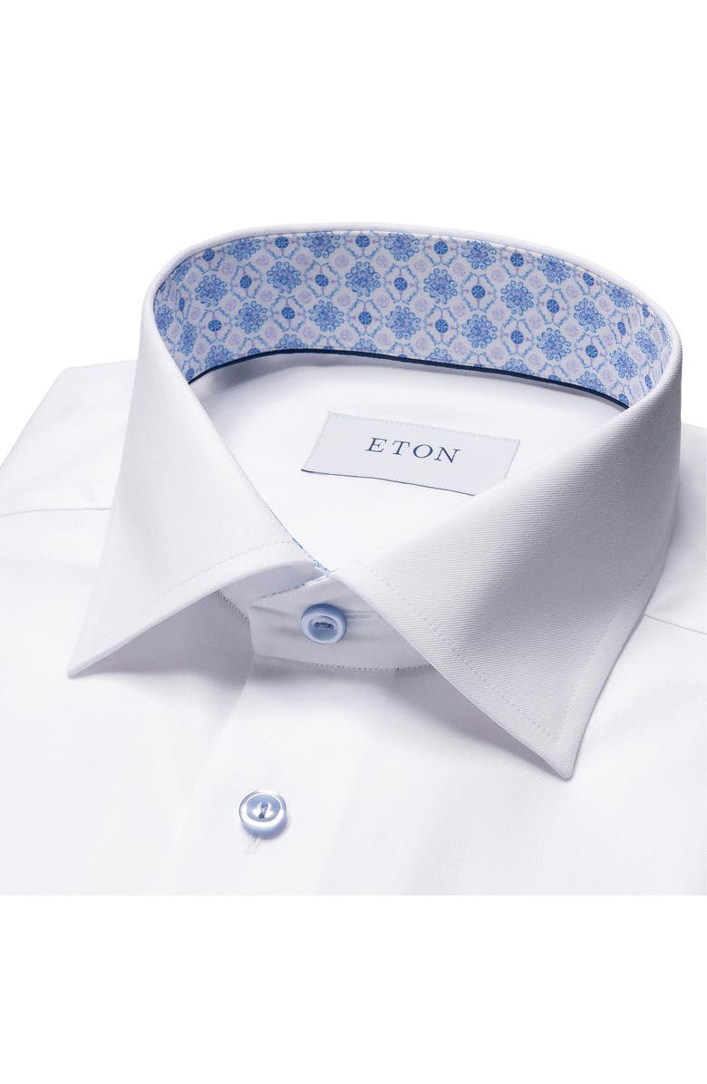 Eton Slim Fit Solid Organic Cotton Dress Shirt, Alternate, color, 