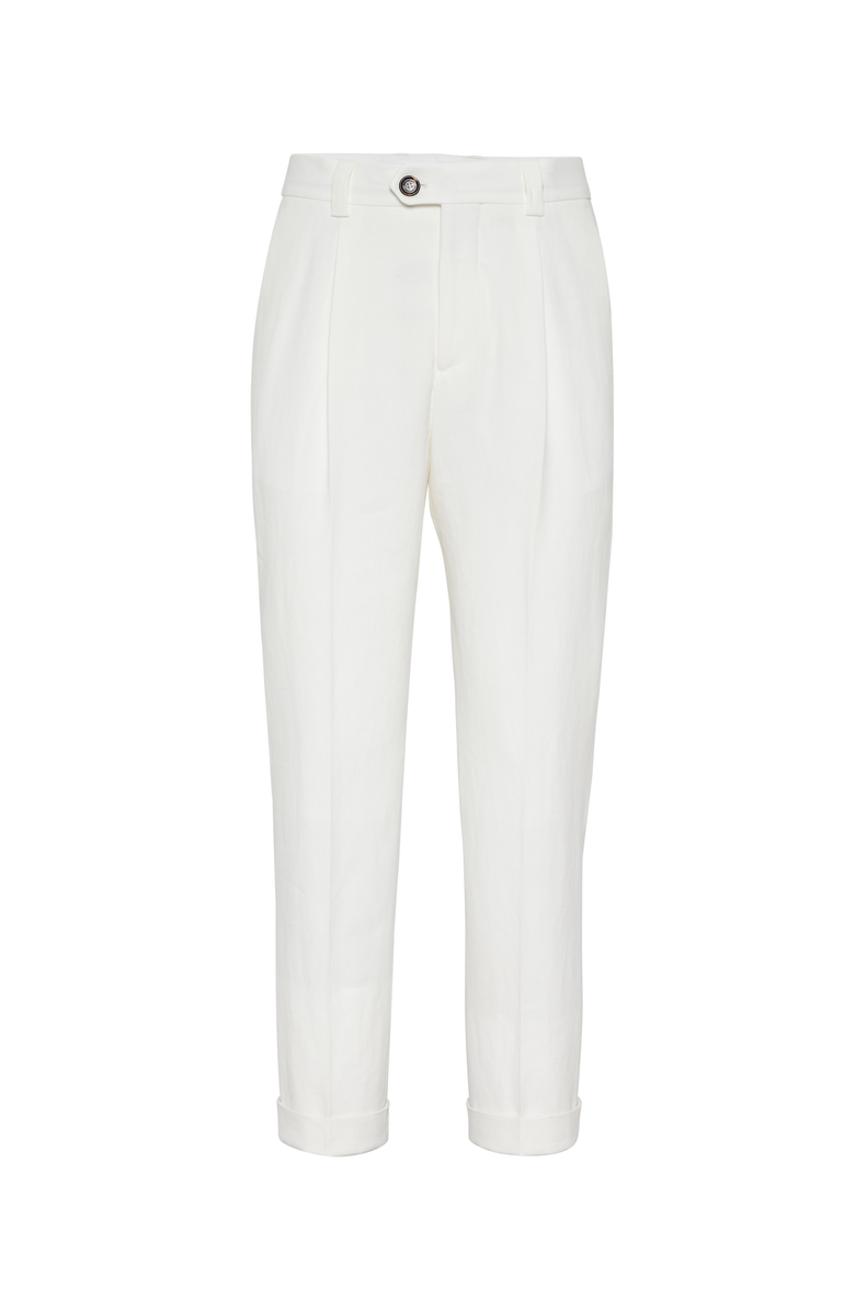 Brunello Cucinelli Leisure fit trousers with pleats, Main, color, 
