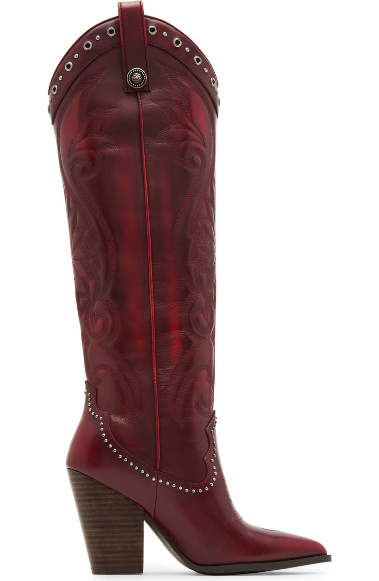 Steve Madden Lasso Knee High Boot, Alternate, color, Red Distressed