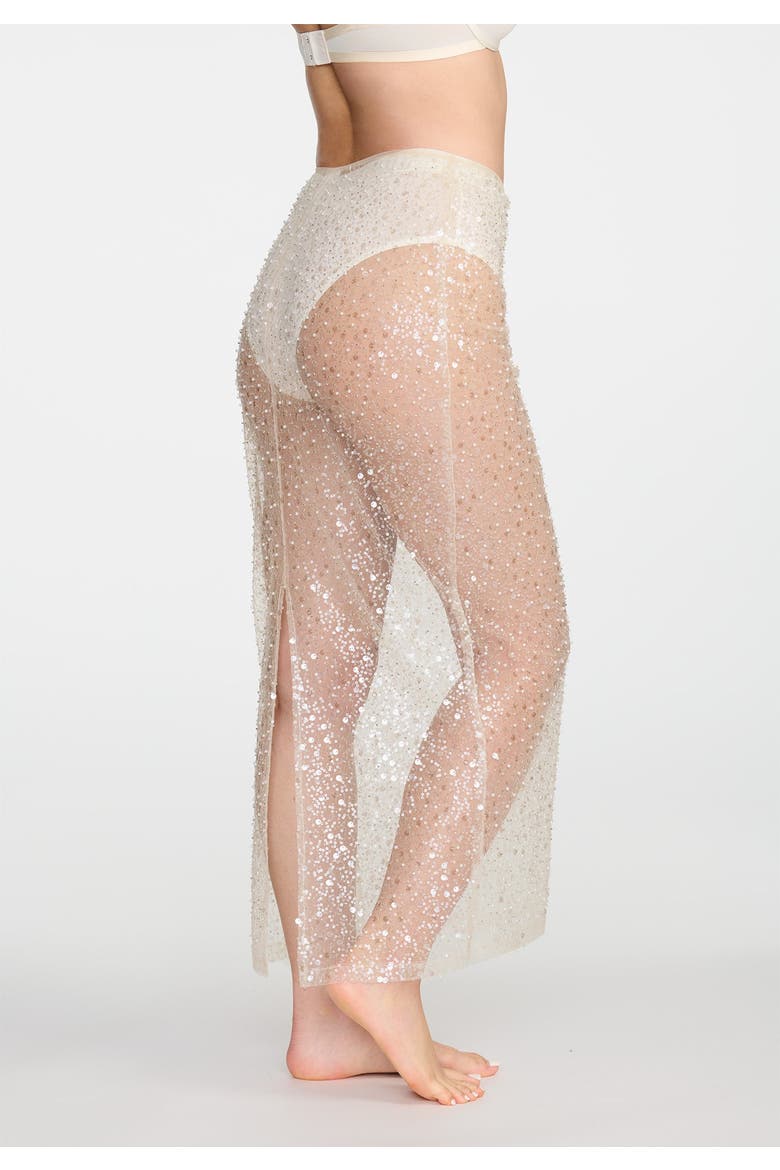 The Long Skirt- Sequin, Alternate, color, PEARL