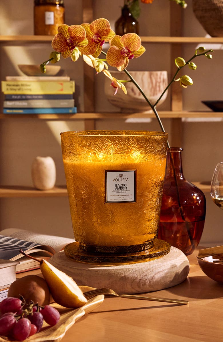 Voluspa Baltic Amber Five-Wick Hearth Candle, Alternate, color, Bronze