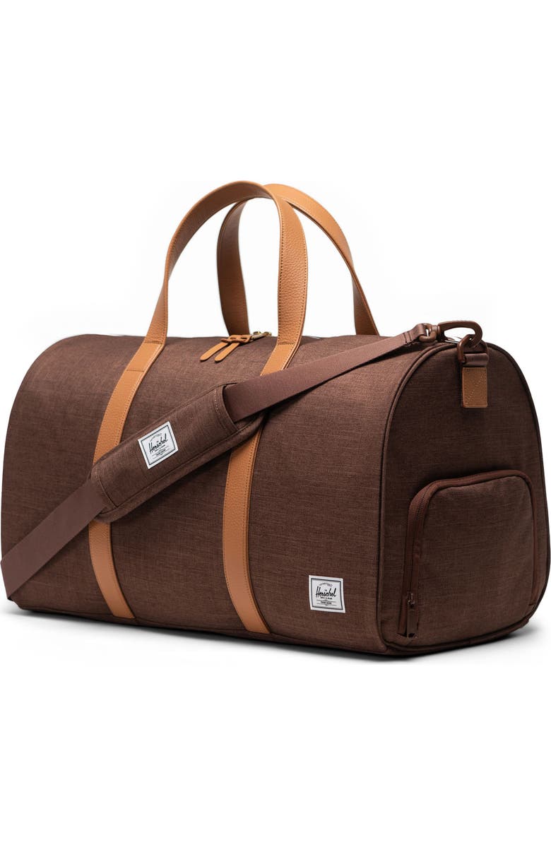 Herschel Supply Co. Novel Recycled Polyester Duffle Bag, Alternate, color, Potting Soil Crosshatch