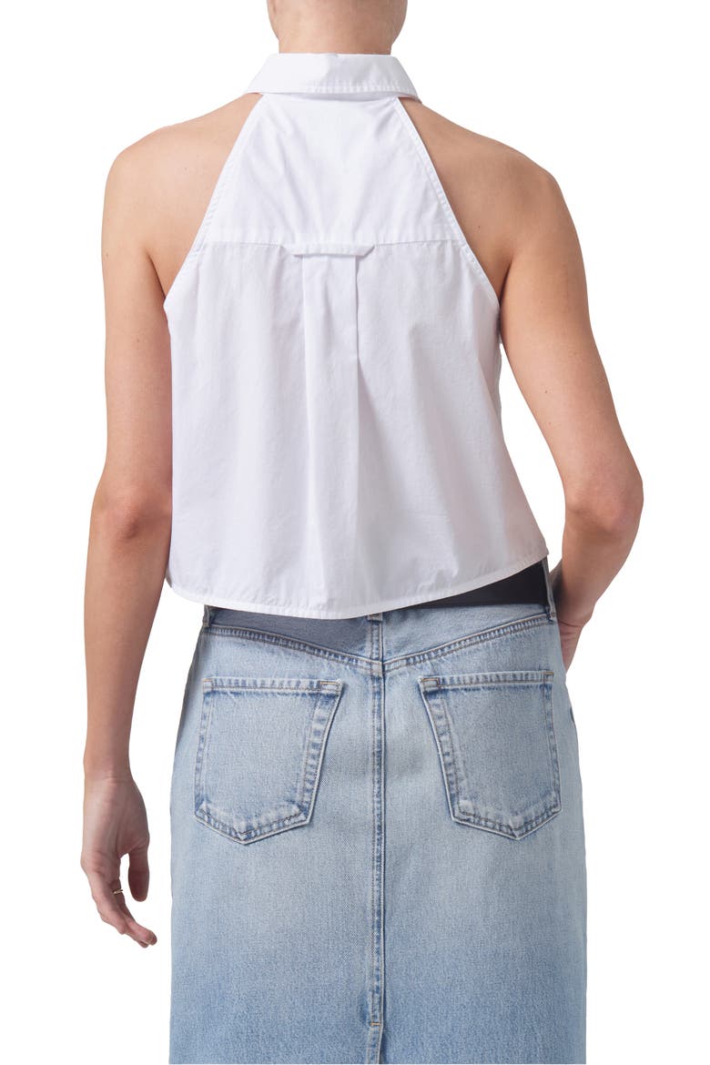 Adeline Sleeveless Button-Up Top, Alternate, color, OPTIC WHITE