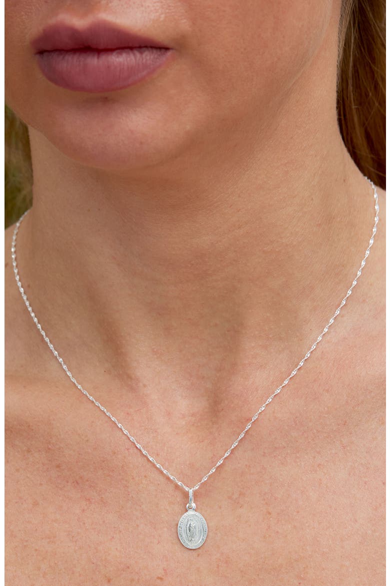 Guadalupe Pendant Necklace, Alternate, color, WHITE GOLD