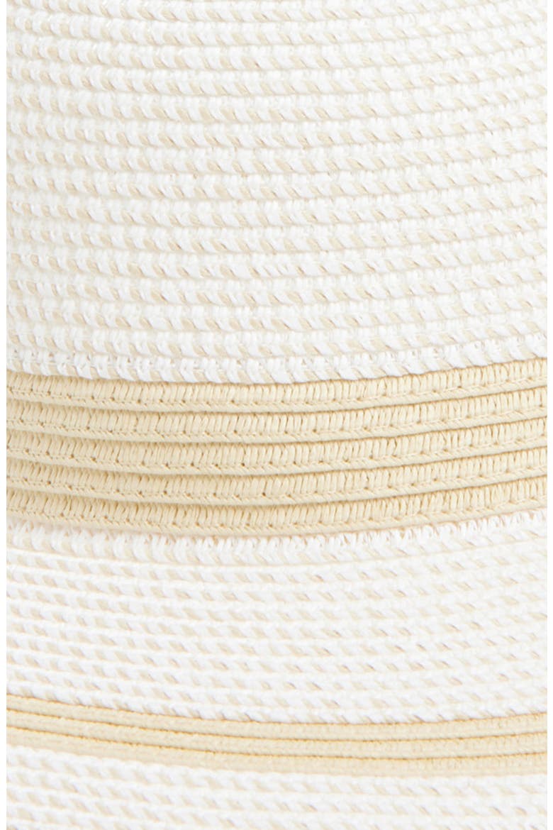 Two-Color Texture Raffia Straw Sun Hat, Alternate, color, NATURAL