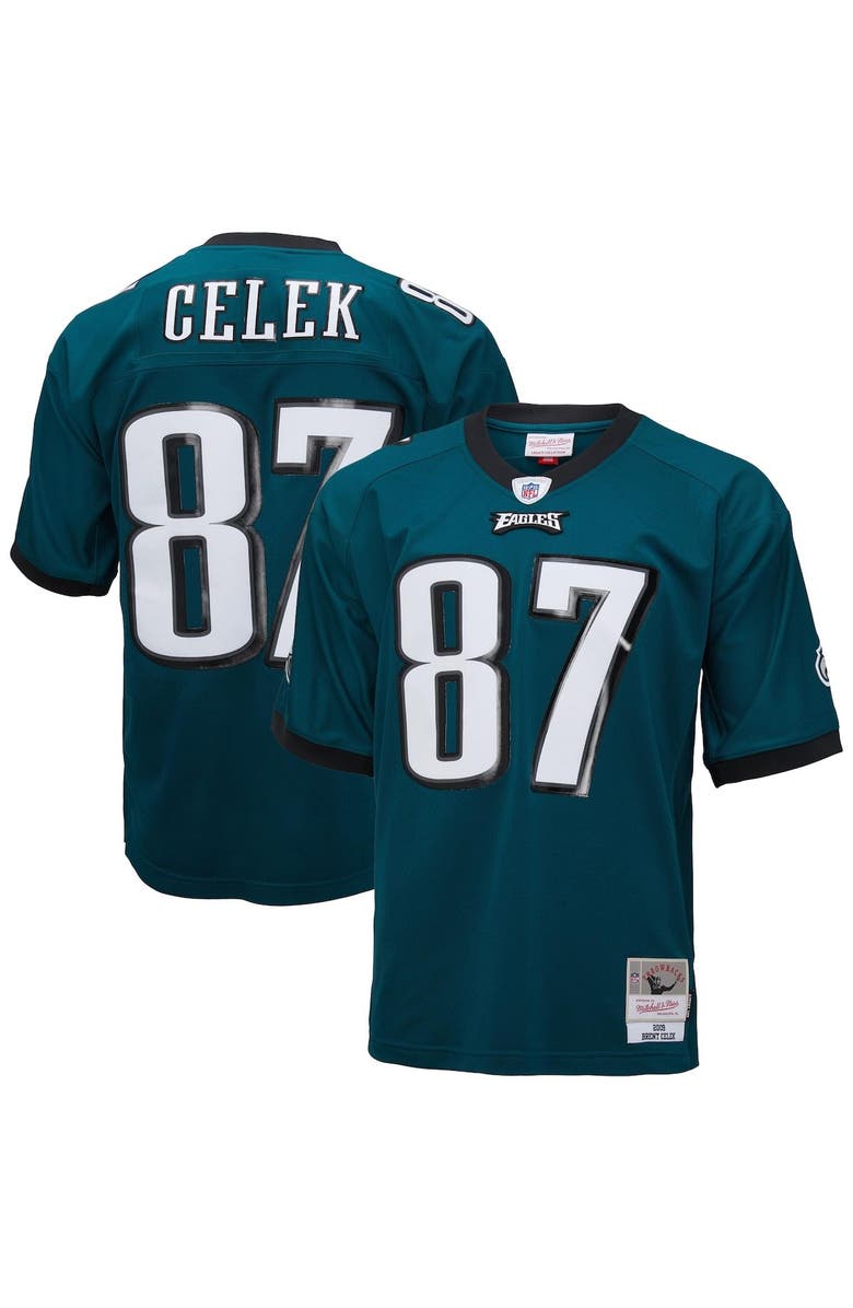 Mitchell & Ness Men's Mitchell & Ness Brent Celek Midnight Green Philadelphia Eagles 2009 Legacy Replica Jersey, Main, color, 
