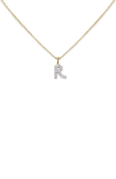 Lab Created Diamond Initial Pendant Necklace (Online Trunk Show)