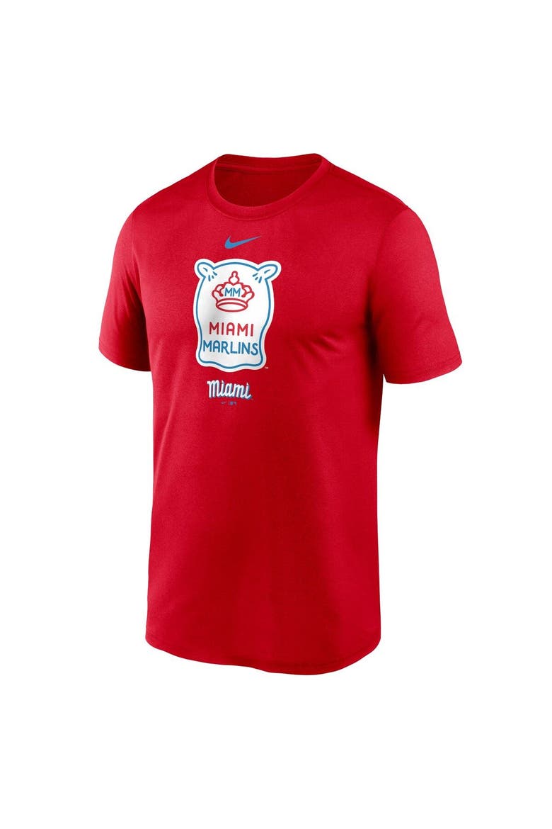 Men's Nike Red Miami Marlins City Connect Logo T-Shirt, Alternate, color, Red