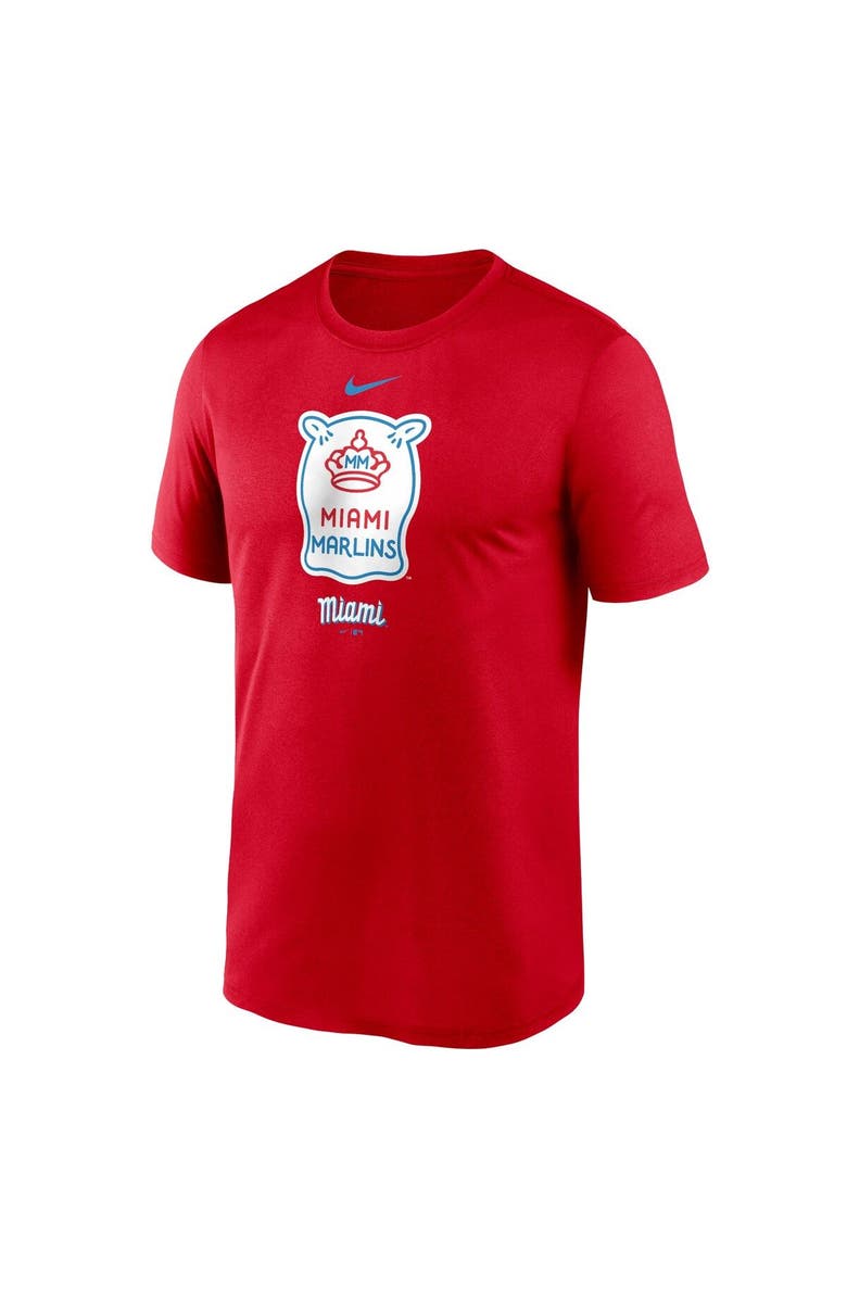 Nike Men's Nike Red Miami Marlins City Connect Logo T-Shirt, Alternate, color, Red