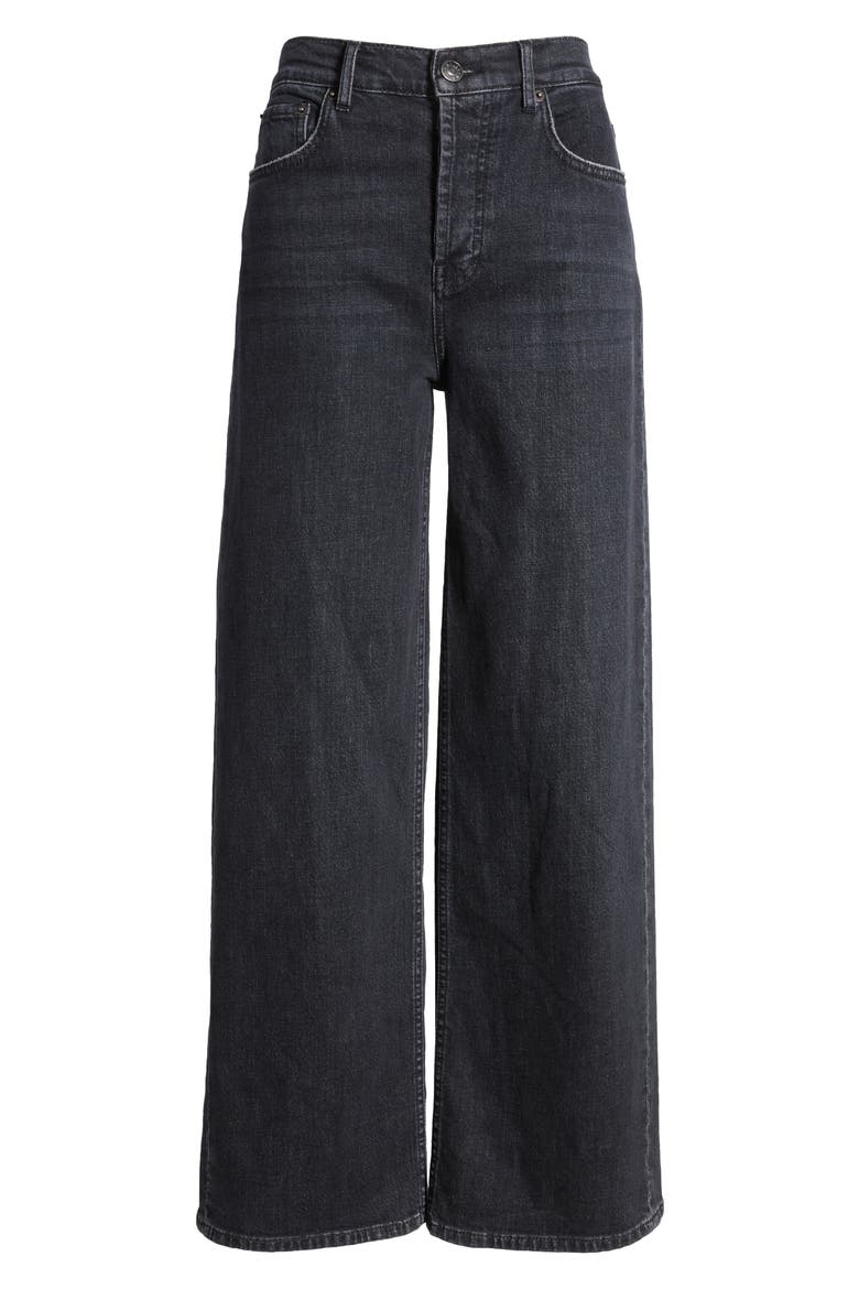 Getty High Waist Wide Leg Jeans, Alternate, color, BLACK PEARL