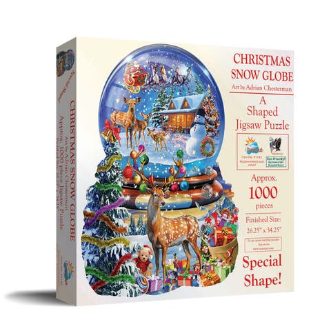 Christmas Snow Globe 1000 piece Jigsaw Puzzle for Adults Special Shape