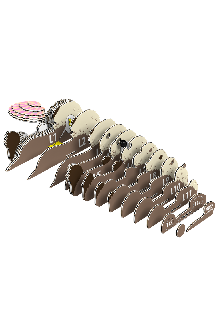 Sea Otter 3D Puzzle, Alternate, color, No Color