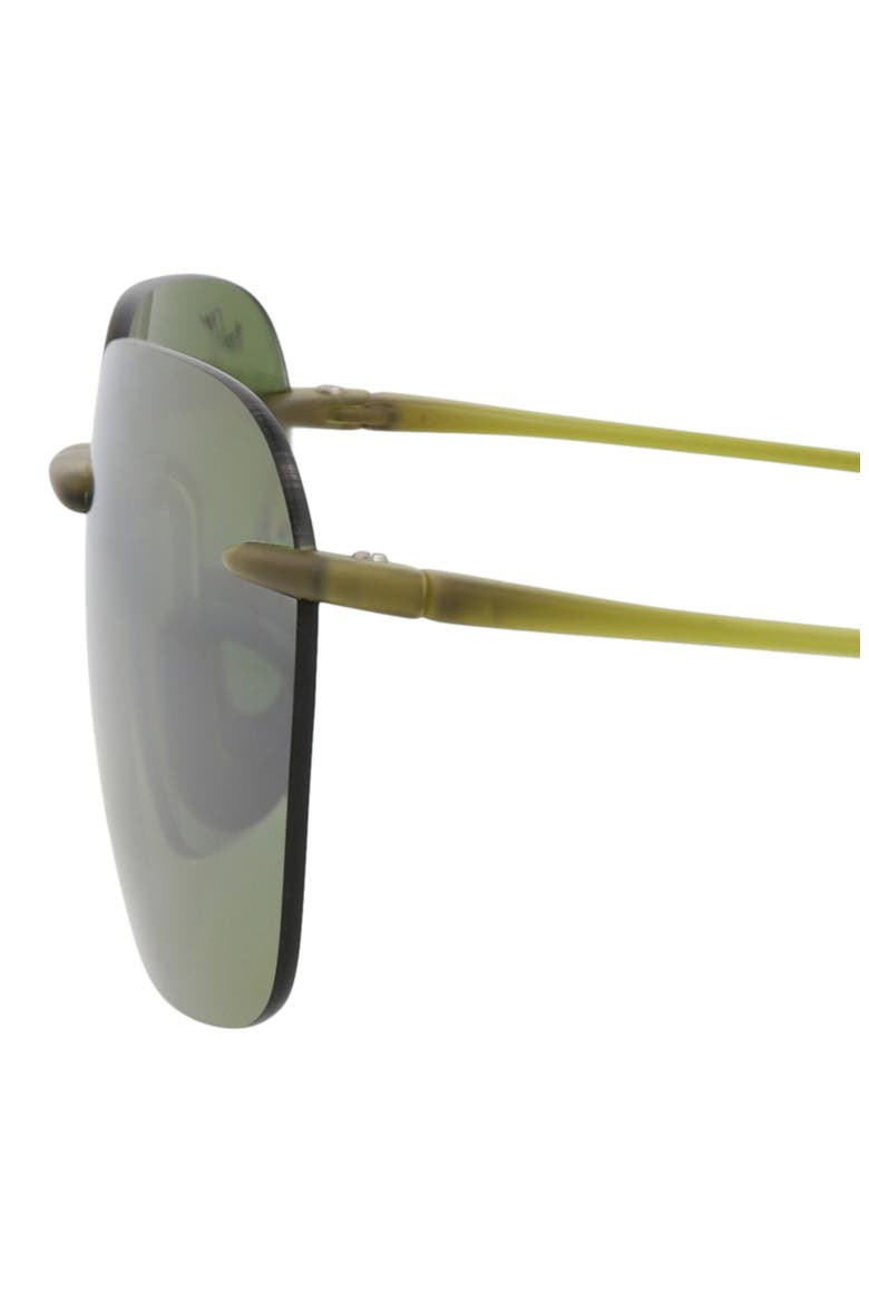 50mm Polarized Bi-Gradient Square Sunglasses, Alternate, color, OLIVE OLIVE GREEN