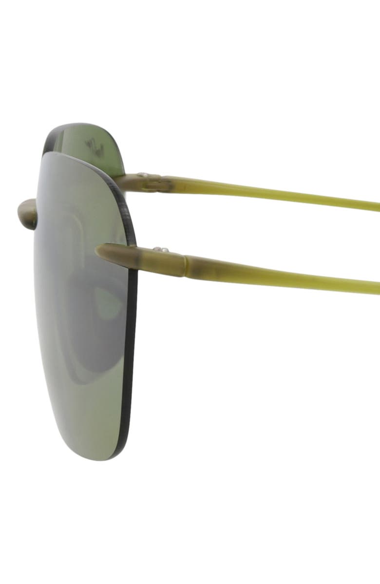 Maui Jim 50mm Polarized Bi-Gradient Square Sunglasses, Alternate, color, Olive Olive Green