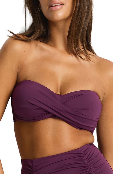 Essentials Edit Twist Front Bikini Top