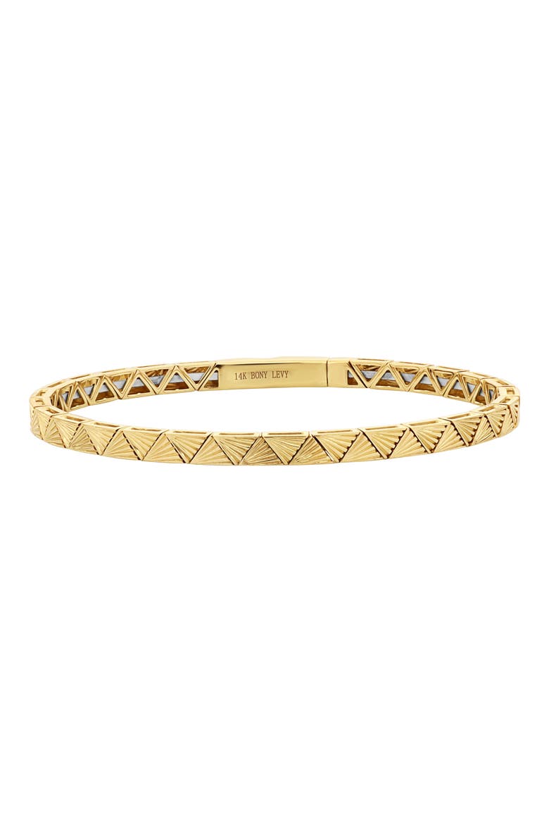 14K Gold Pyramid Flexible Bracelet, Main, color, 14K YELLOW GOLD