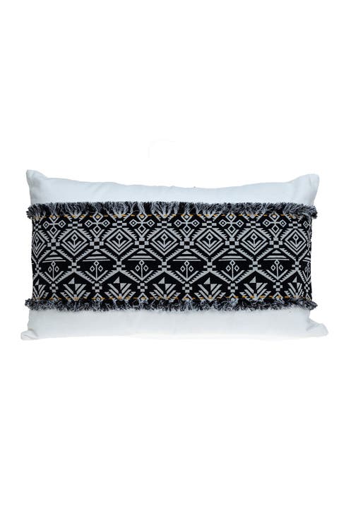 Quest Transitional White Throw Pillow
