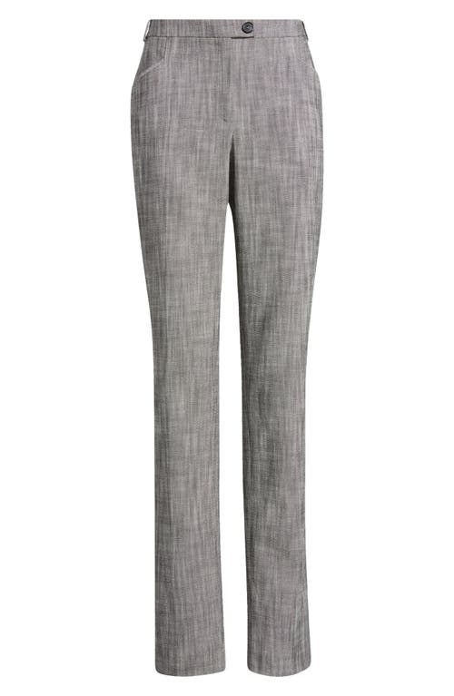 Shop Hugo Boss Boss Tanya Straight Leg Pants In Monochrome Sharkskin