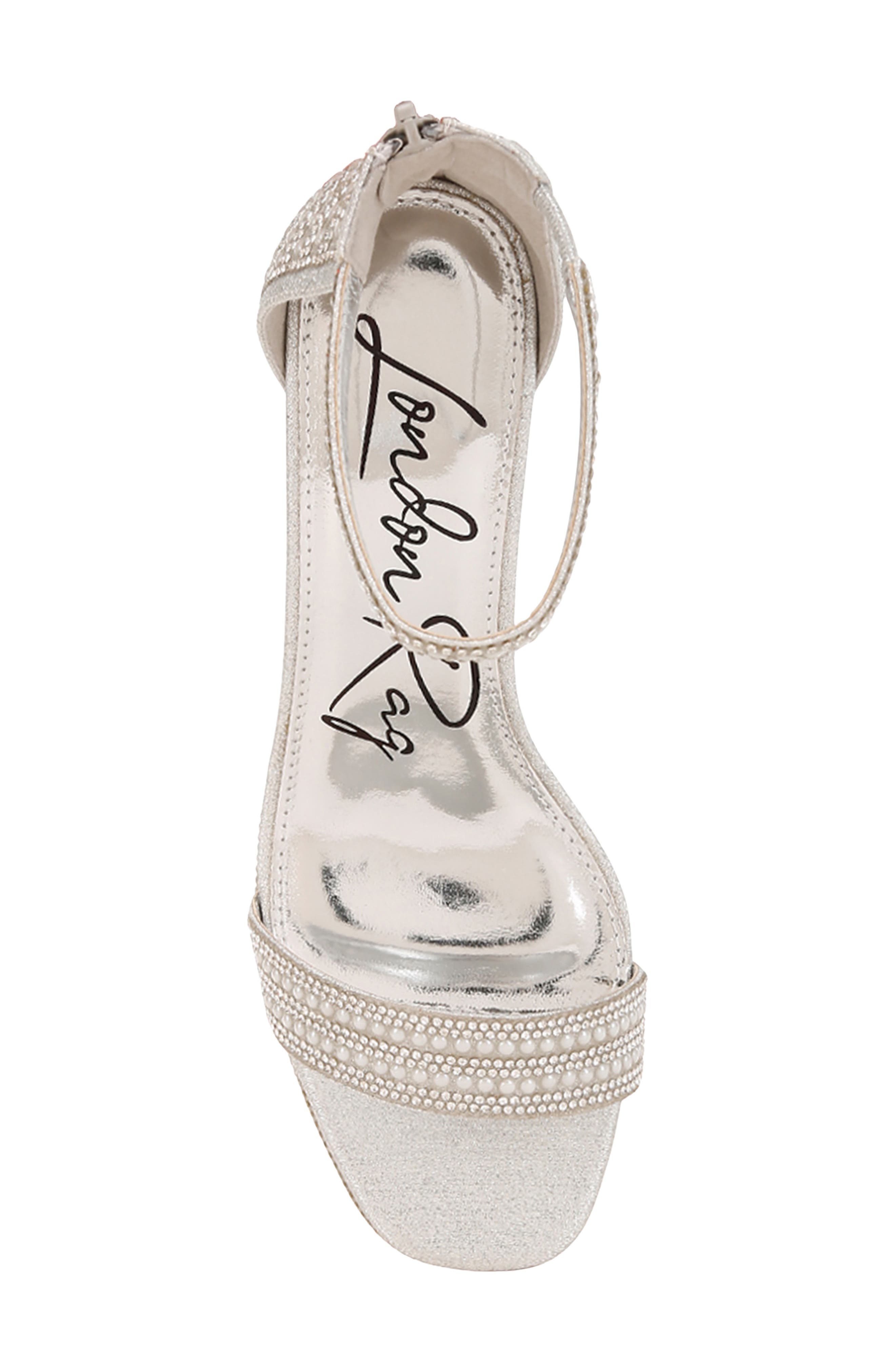 LONDON RAG Mejuri Faux Pearl Embellished Platform Sandal, Alternate, color, 
