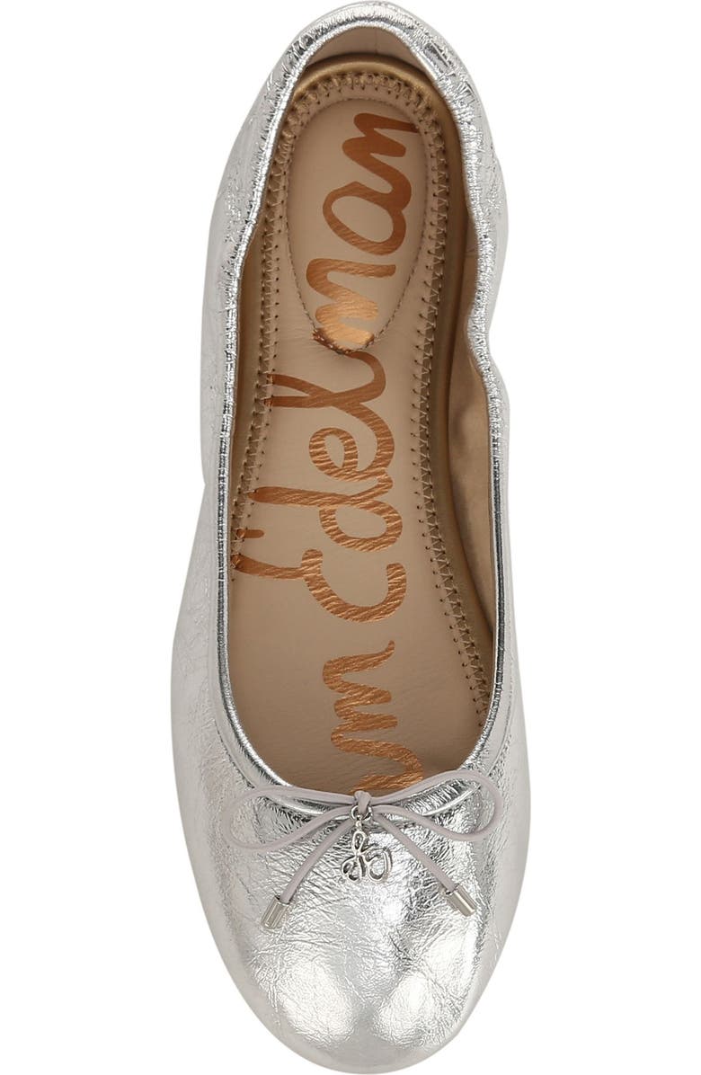 Sam Edelman Felicia Luxe Flat, Alternate, color, Shiny Silver