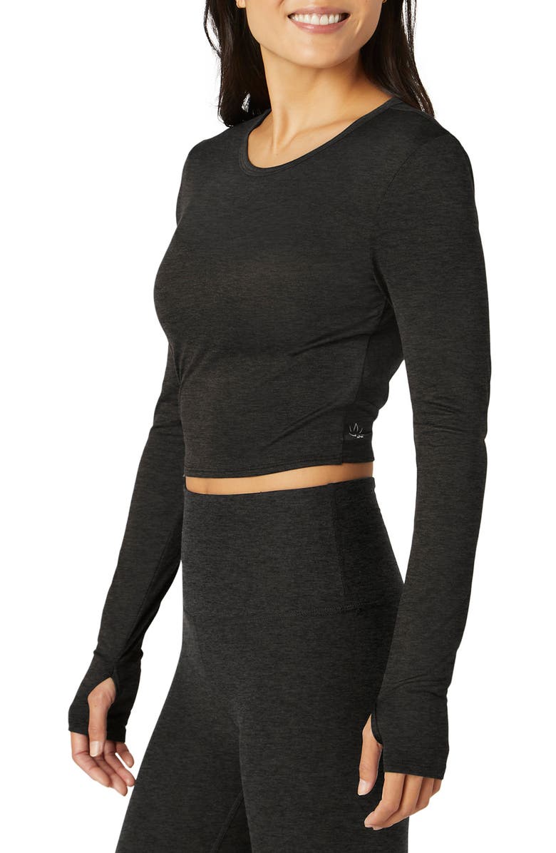 Beyond Yoga Featherweight Sunrise Long Sleeve Crop T-Shirt, Alternate, color, 