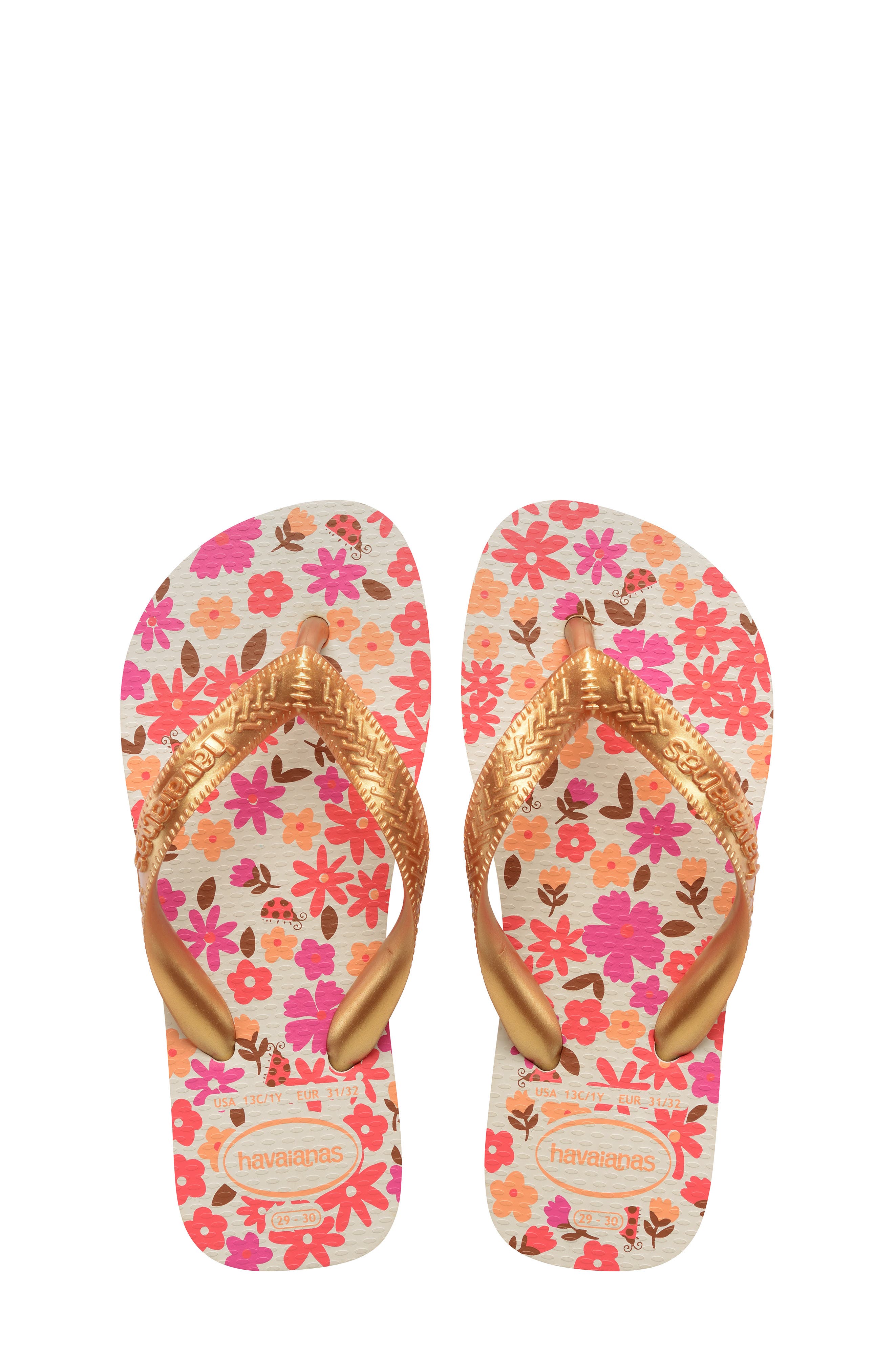 Havaianas Kids' Flores Flip Flop, Alternate, color, Rose/ Confete