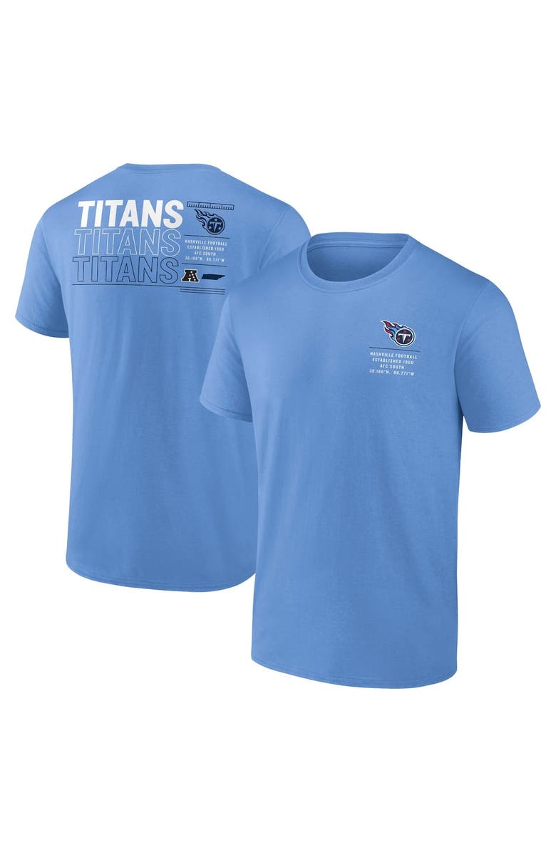 FANATICS Men's Fanatics Light Blue Tennessee Titans Repeat Stats T-Shirt, Main, color, Light Blue