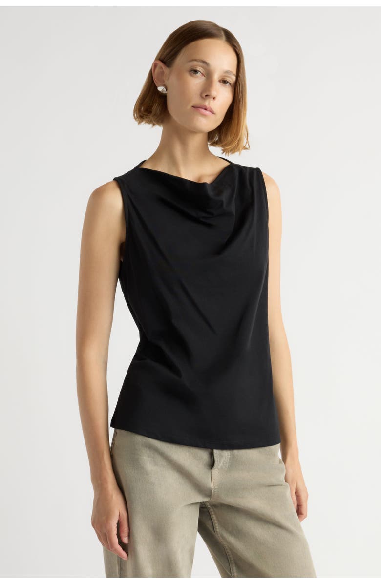 Modern Citizen Carissa Cowl-Neck Tank, Main, color, Black