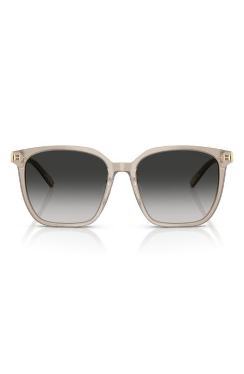 56mm Gradient Square Sunglasses