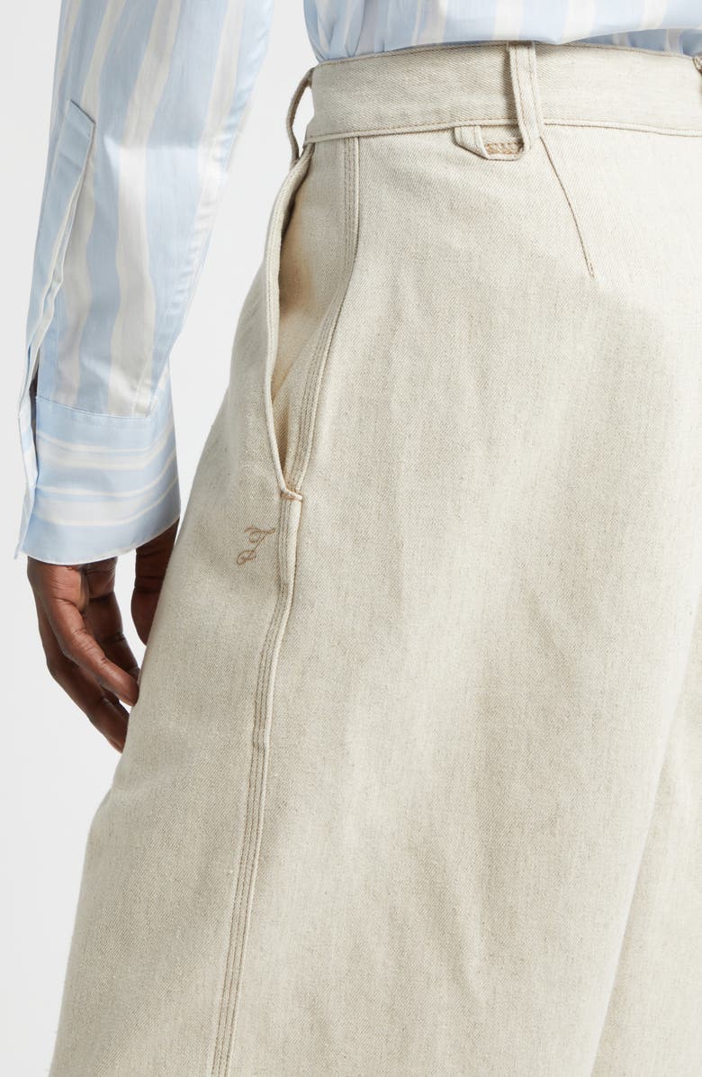 Jacquemus Le de-Nimes Paysan Straight Leg Jeans, Alternate, color, Light Beige