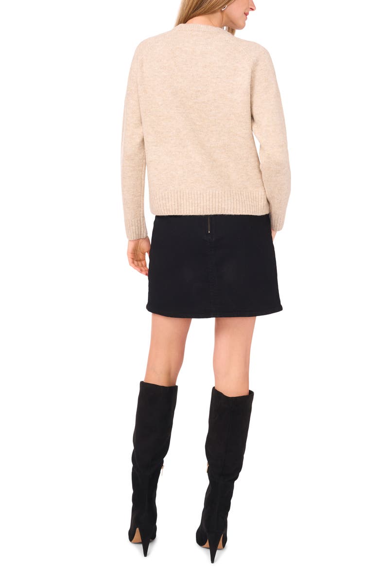 Bead Detail Crewneck Sweater, Alternate, color, OATMEAL
