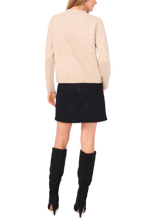 Vince Camuto Bead Detail Crewneck Sweater In Neutral