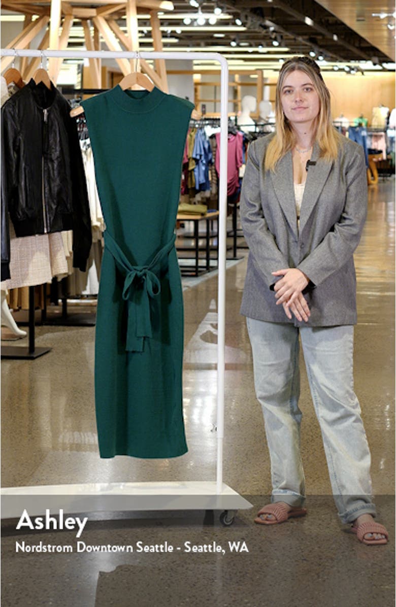 Mock Neck Sleeveless Midi Sweater Dress, sales video thumbnail