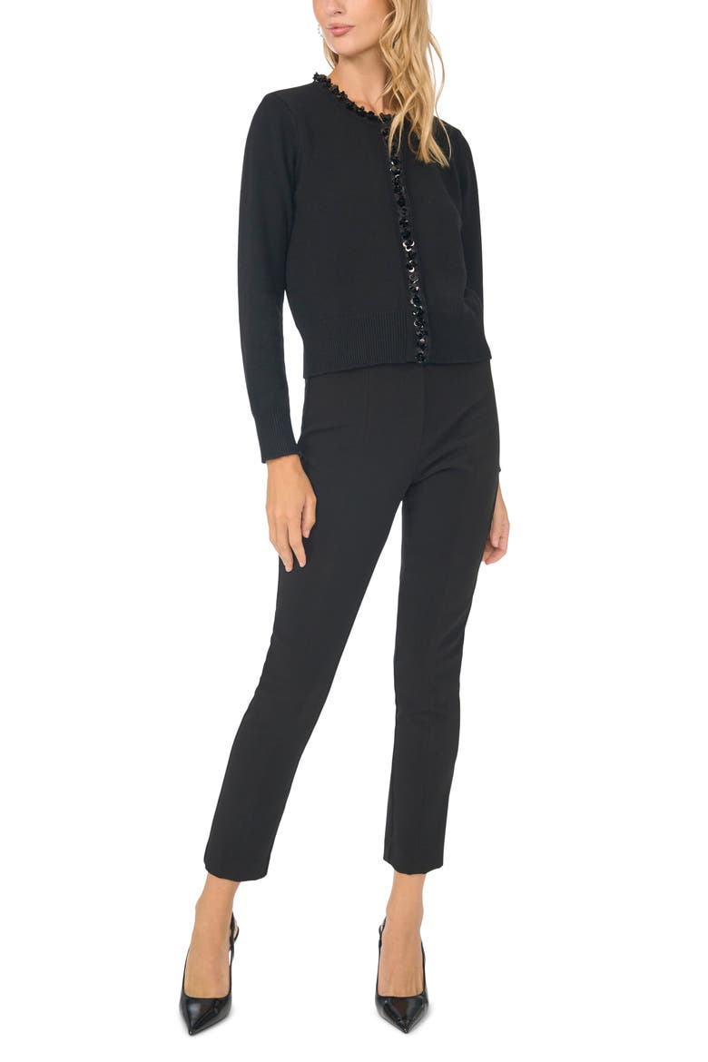 Paillette Cardigan, Alternate, color, RICH BLACK