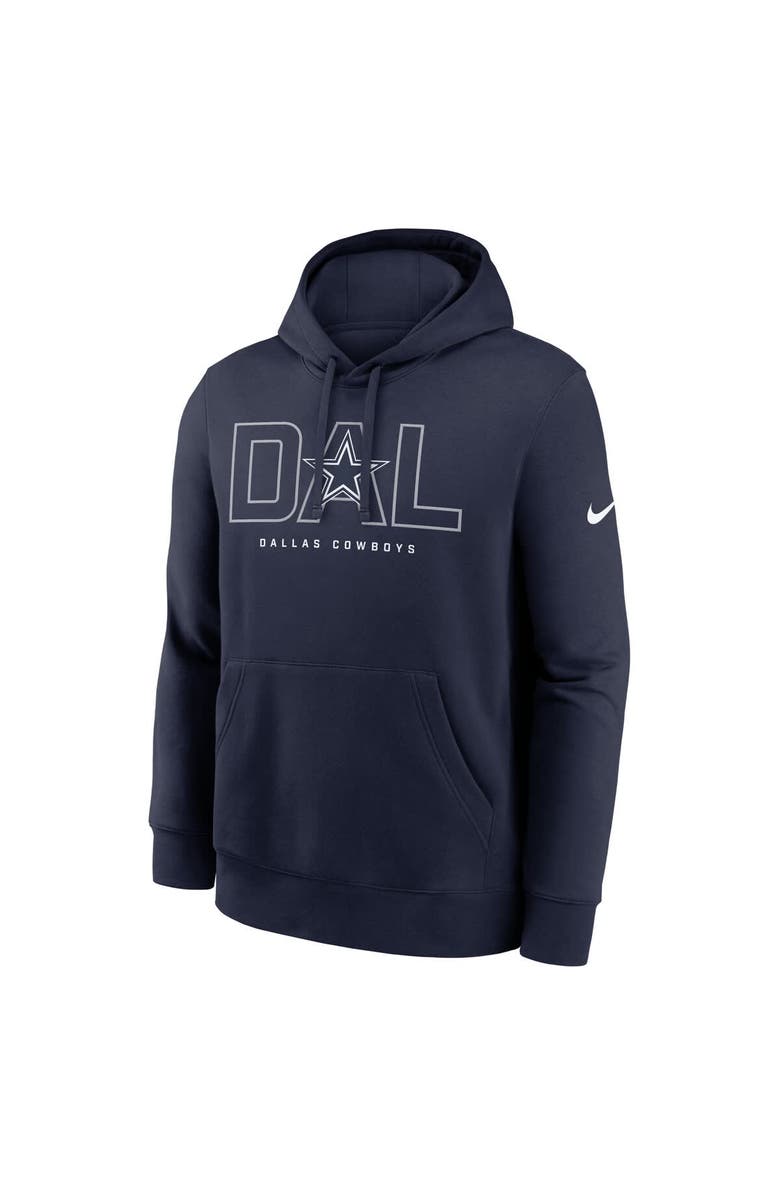 Nike Men's Nike Navy Dallas Cowboys Busted Play Club Fleece Pullover Hoodie, Alternate, color, 