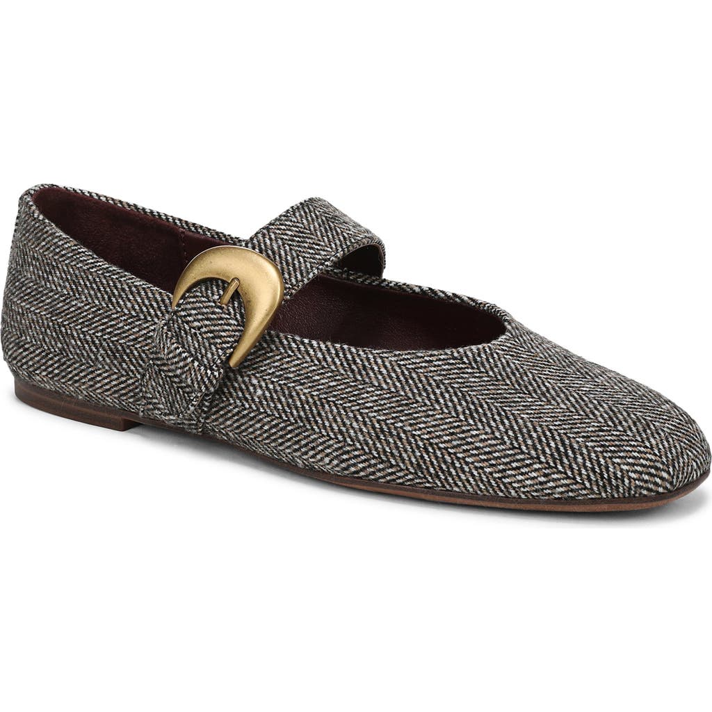 Circus Ny By Sam Edelman Bella Herringbone Mary Jane Flat In Black