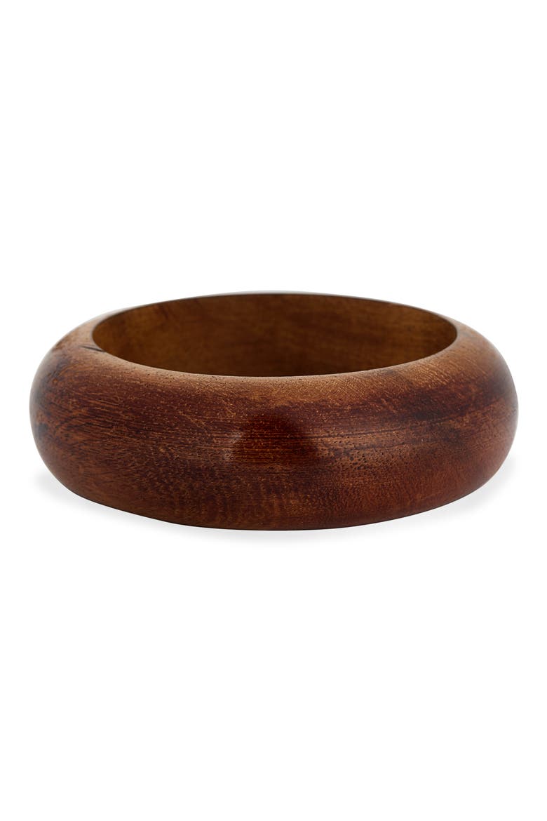 Wood Bangle, Main, color, BROWN