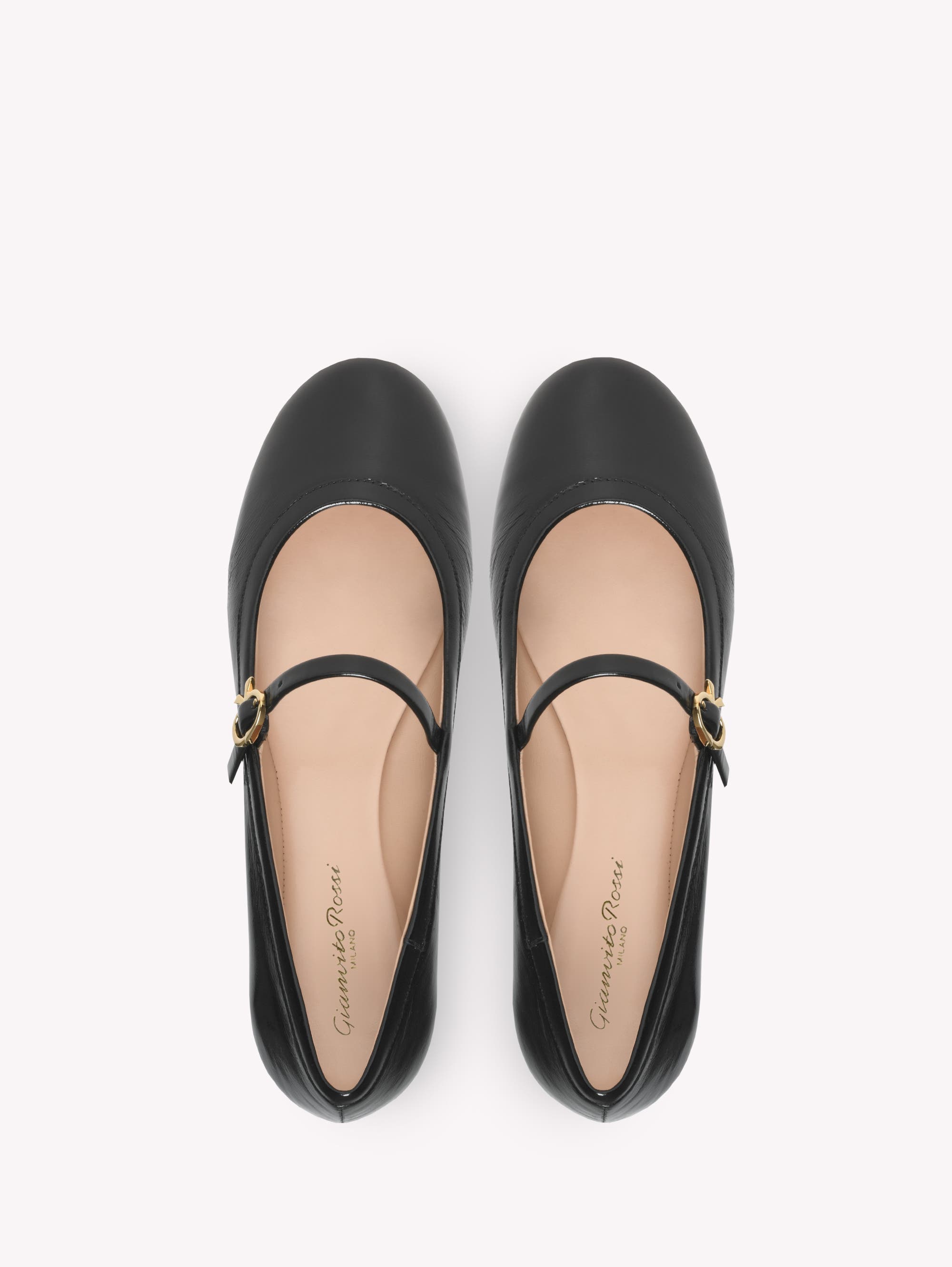 Gianvito Rossi Carla Ballerinas, Alternate, color, Black Nappa