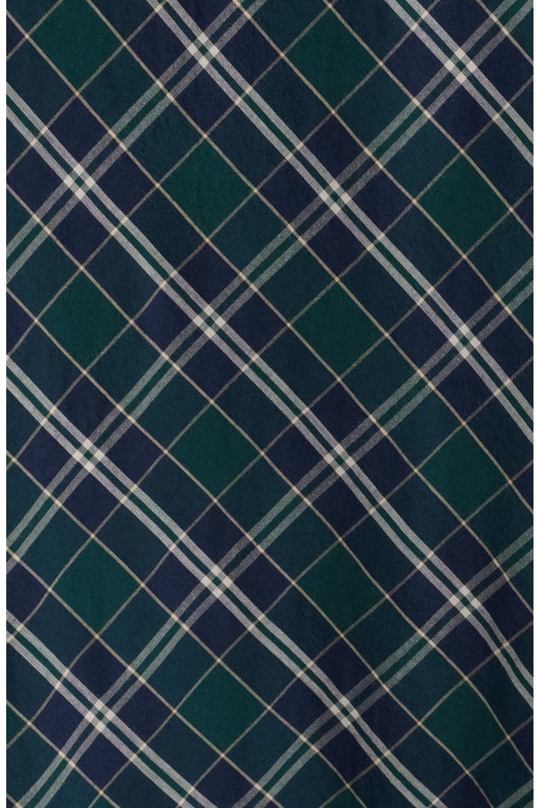 Plaid Cap Sleeve Midi Dress, Alternate, color, GREEN- NAVY ABBY PLAID