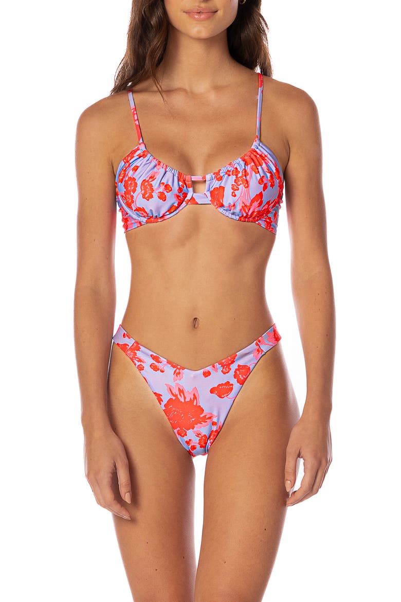 Lavender Dream Waikiki Reversible Bikini Bottoms, Alternate, color, PURPLE