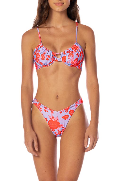Maaji Lavender Dream Waikiki Reversible Bikini Bottoms In Blue
