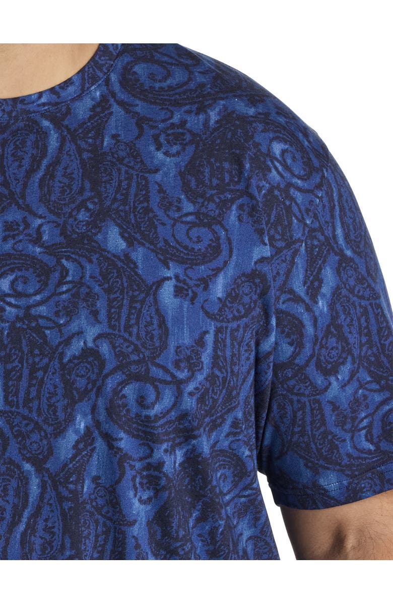 Robert Graham Big & Tall Bodhi T-Shirt, Alternate, color, Blue