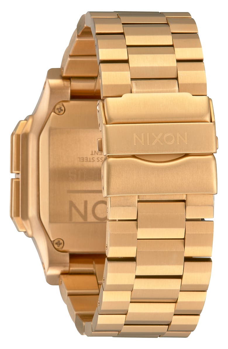 Nixon Regulus Digital Bracelet Watch, 46mm, Alternate, color, Gold/ Black/ Gold