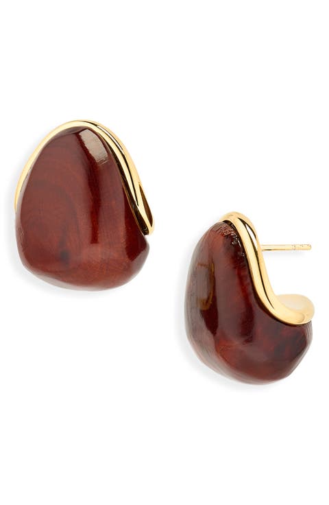 Les Mini Boucles Raisin Wooden Stud Earrings